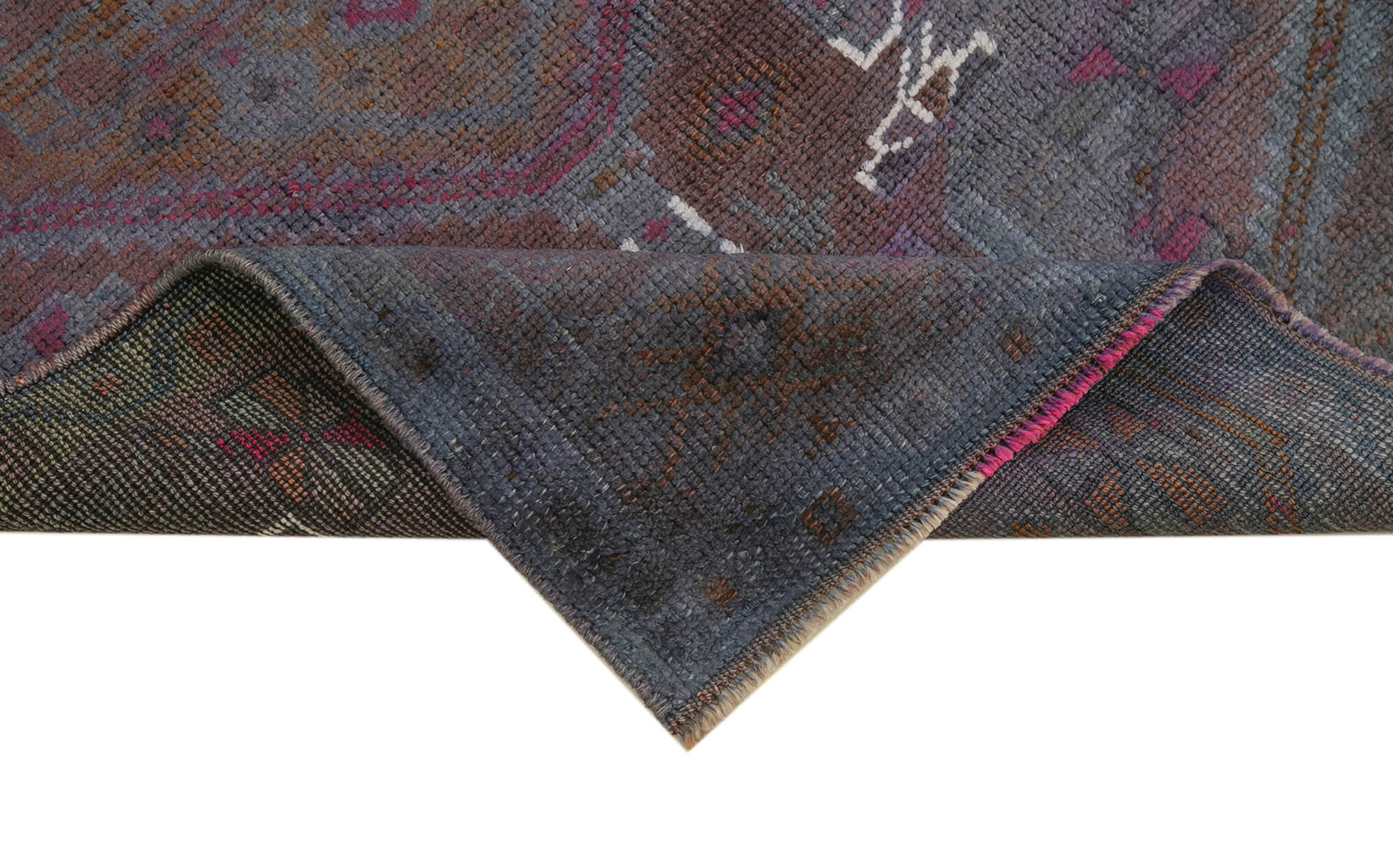 Vintage Herki Rug – Handmade Area Rug 2'9'' x 10'5'' | Cotton Wool, Turkish Vintage Carpet