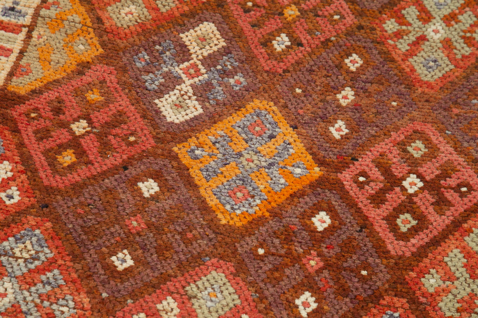 Handmade Vintage Area Rug | Turkish Wool Rug, Cotton Blend, Soft Texture Carpet 2'11'' x 15'