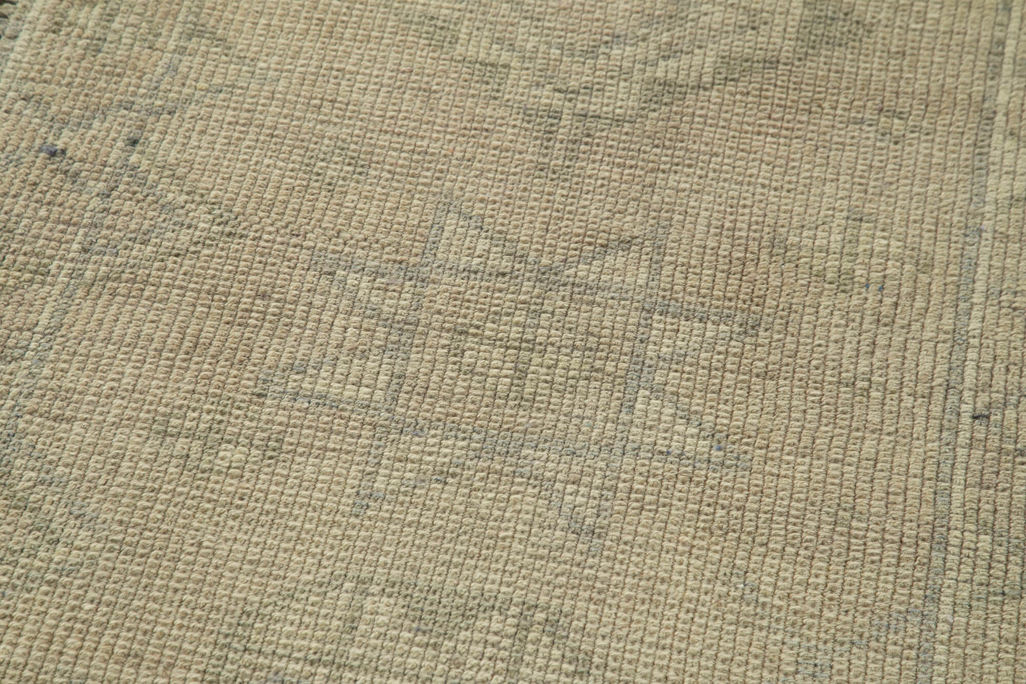 Vintage Handmade Area Rug | Traditional Hand Knotted Beige Cotton Wool Carpet 2'10''x11'7''