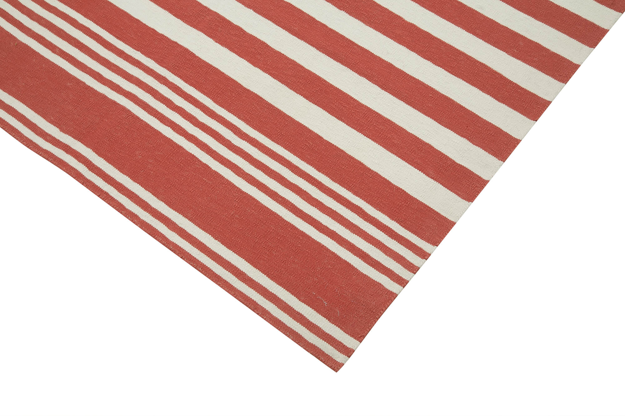 Handmade Wool Area Rug | Vintage Turkish Rug with Red Geometric Pattern & Soft Wool Texture