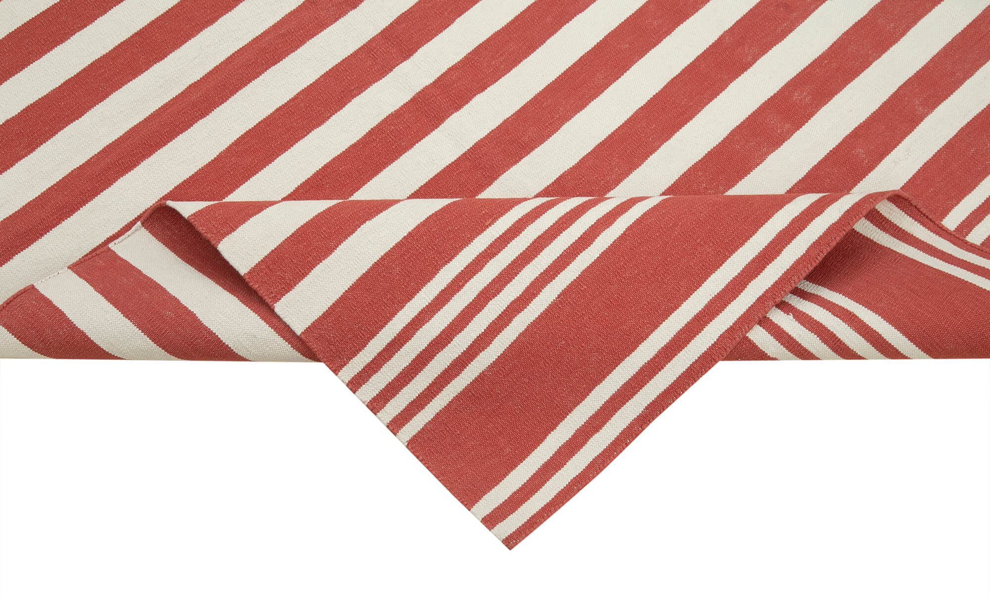 Handmade Wool Area Rug | Vintage Turkish Rug with Red Geometric Pattern & Soft Wool Texture