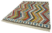 Handmade Wool Cotton Rug – Geometric Area Rug 7x9 Feet | Artisan Crafted Carpet