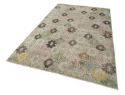 Handmade Cotton Wool Rug – Checkered White Kilim, Soft Wool Carpet 5'5''x9'1''
