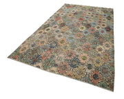 Handmade Cotton Wool Rug - Checkered Kilim Rug | Vintage Turkish Carpet 5'10"x10'8"