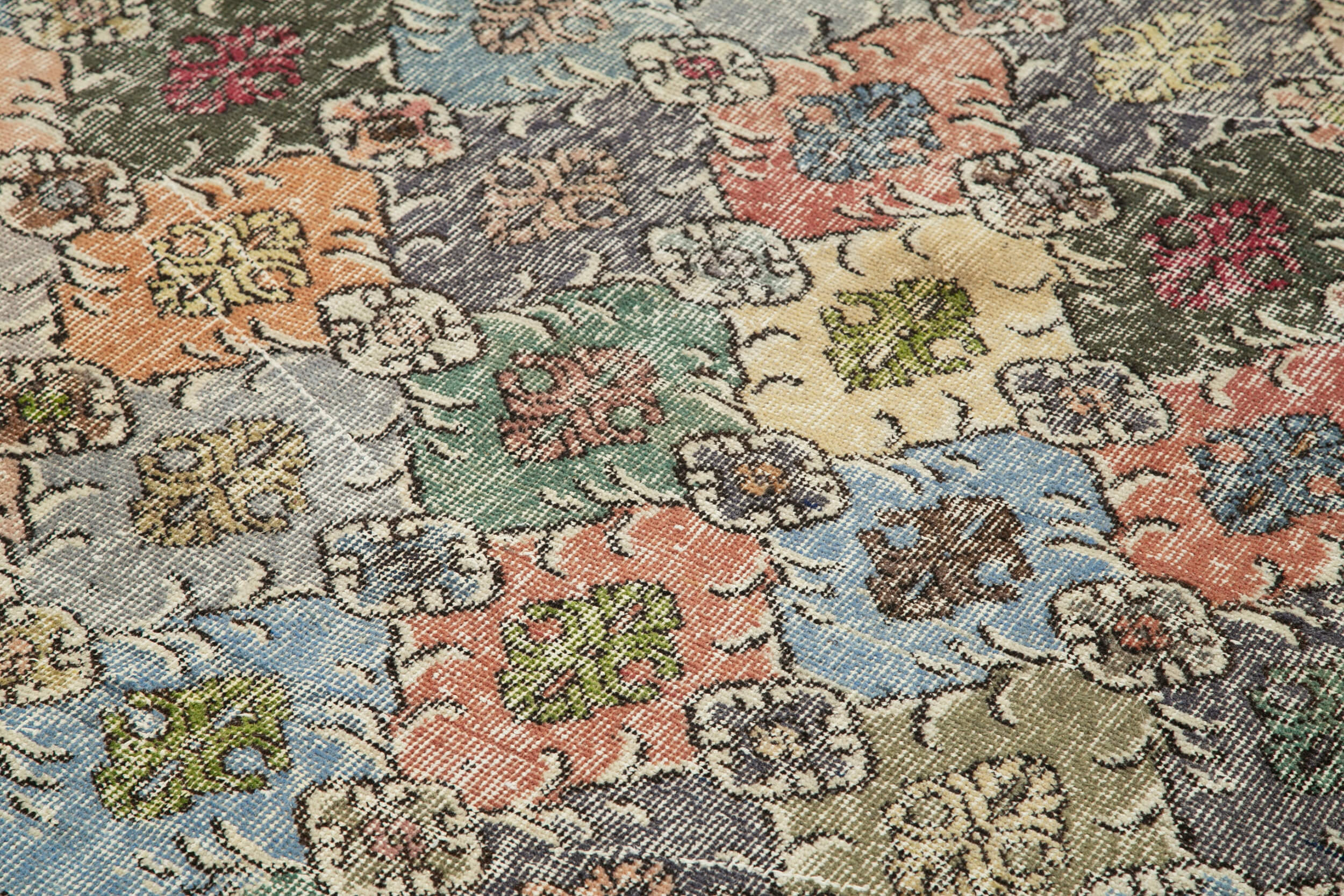 Handmade Cotton Wool Rug - Checkered Kilim Rug | Vintage Turkish Carpet 5'10"x10'8"