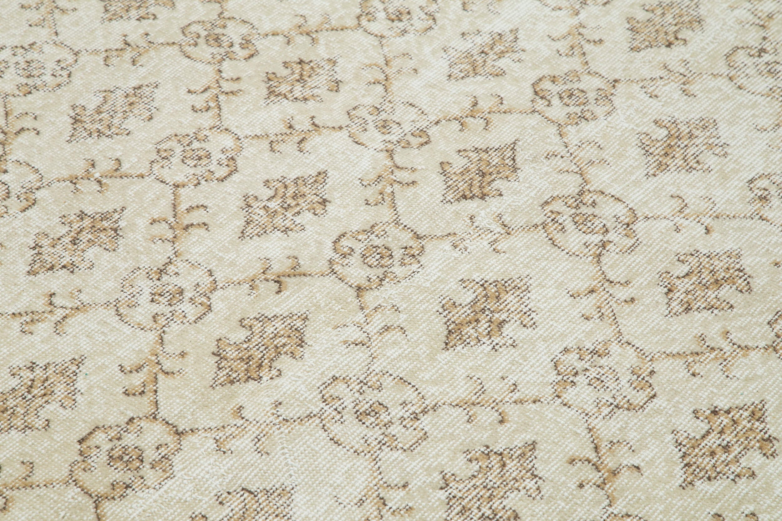 Checkered Kilim Beige Cotton Wool Handmade Area Rug 6'5'' x 10'2''