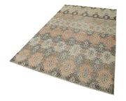 Handmade Area Rug - Checkered Kilim Cotton Wool Vintage Turkish Carpet 5'4''x9'8''