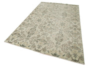 Handmade Area Rug - Checkered Kilim Beige Cotton Wool Rug 5'8"x9'0" Flat Weave Durable