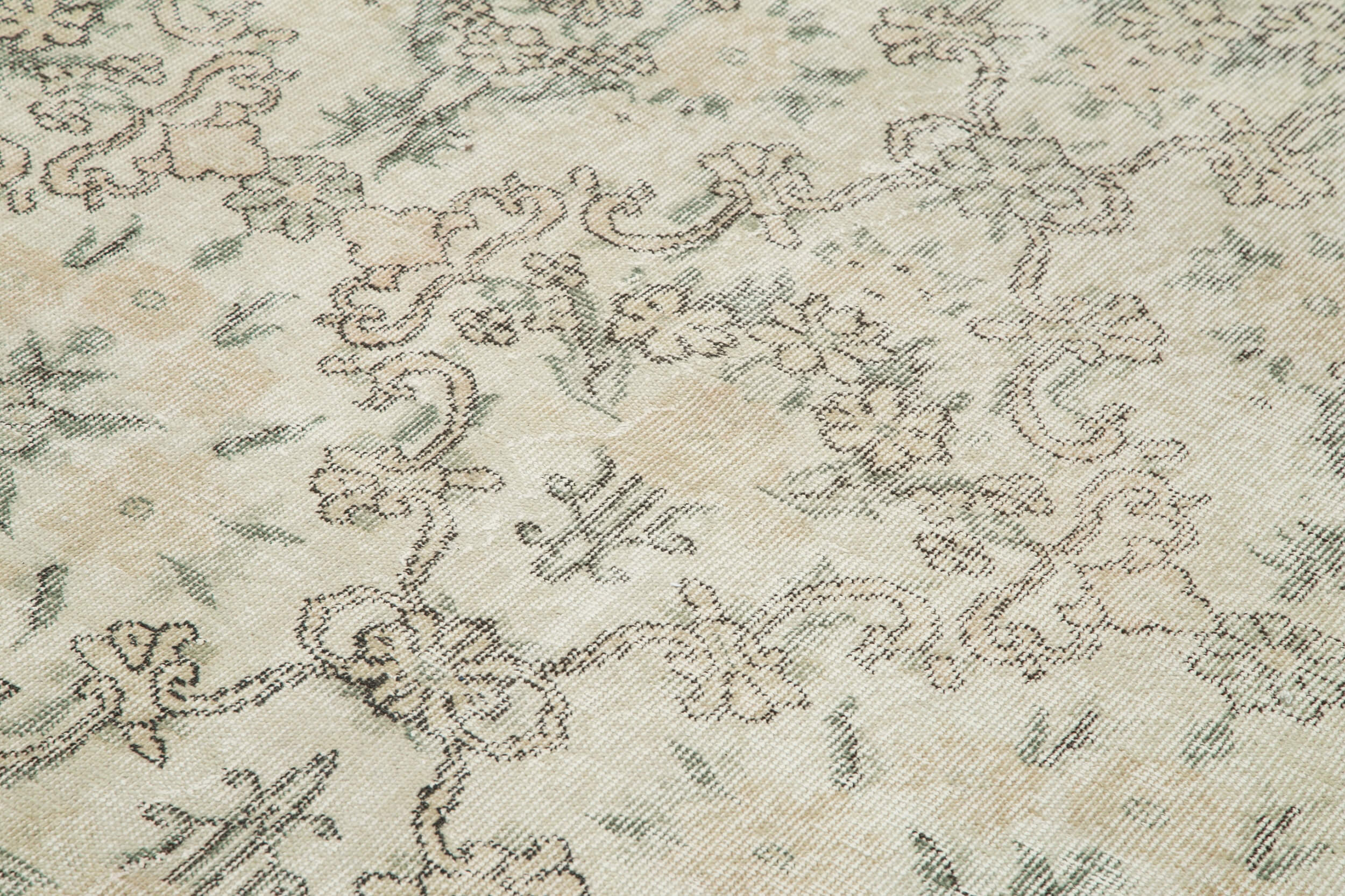 Handmade Area Rug - Checkered Kilim Beige Cotton Wool Rug 5'8"x9'0" Flat Weave Durable
