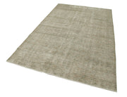 Handmade Area Rug - Checkered Kilim Beige Cotton Wool Rug 5'2'' x 8'7''