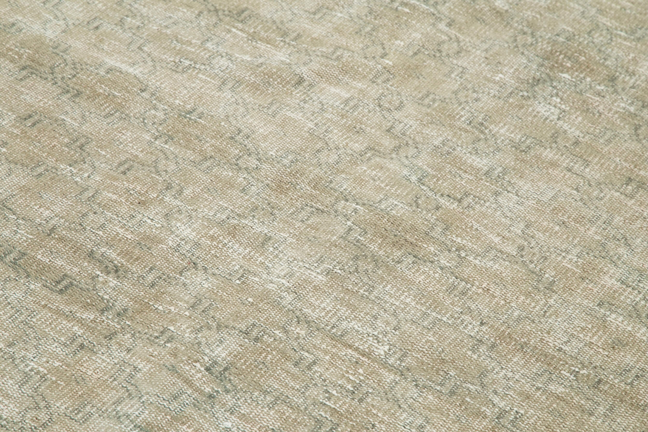 Handmade Area Rug - Checkered Kilim Beige Cotton Wool Rug 5'2'' x 8'7''