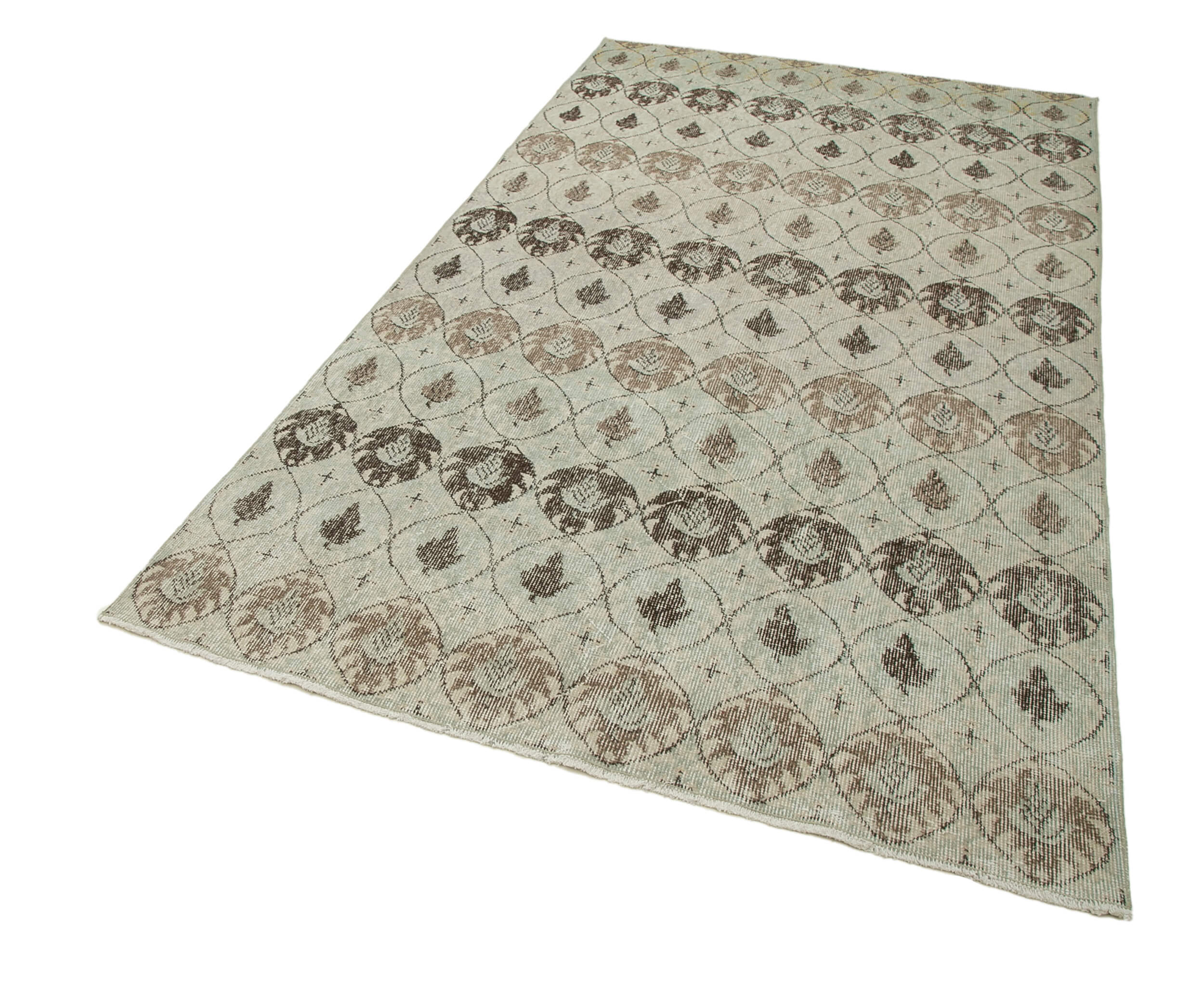 Handmade Kilim Rug – Beige Cotton Wool 4x8 Feet Rug | Ethnic Patterned Durable Floor Covering