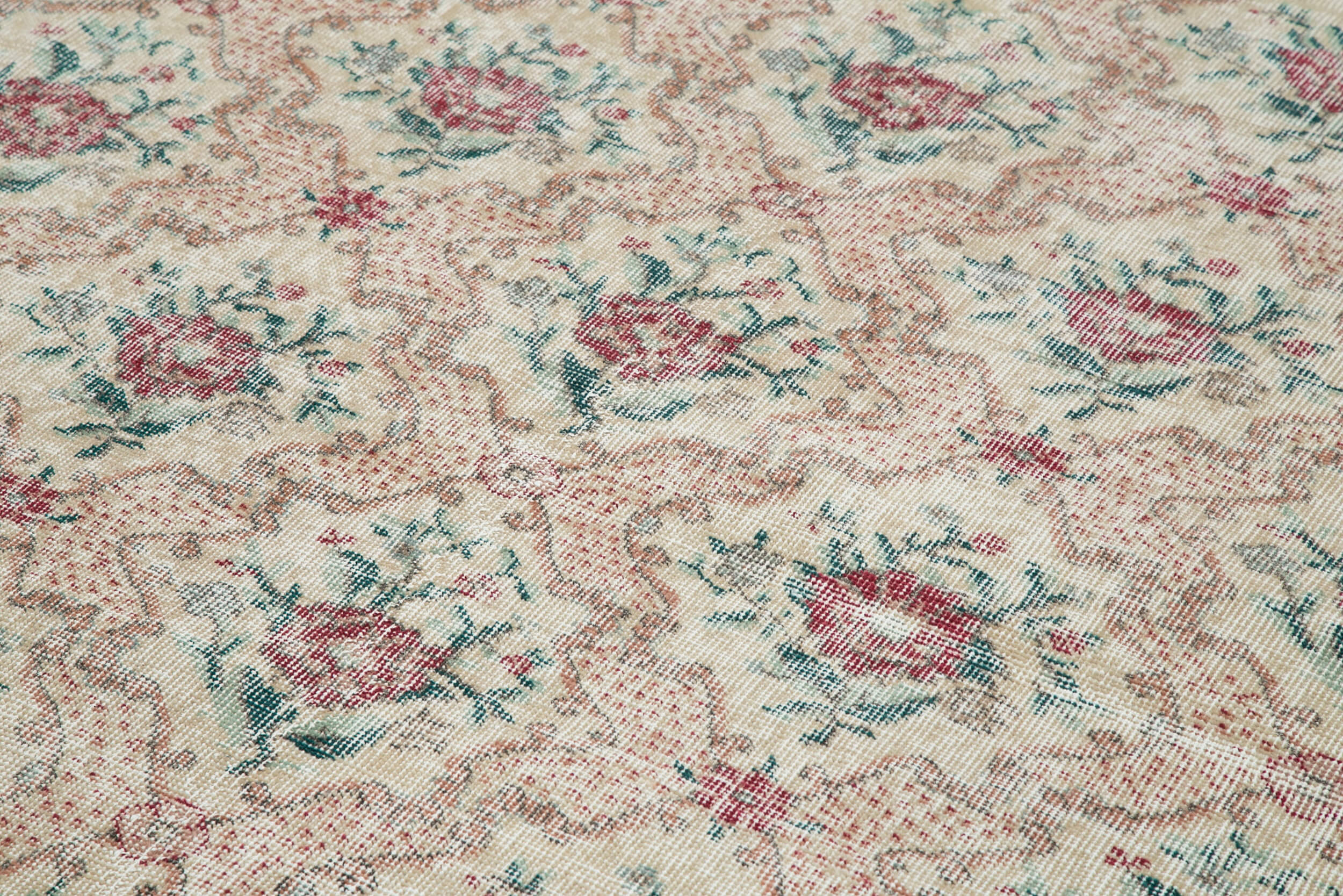 Handmade Area Rug - Checkered Kilim Beige Cotton Wool Flat Weave Kilim 6'x10'1"