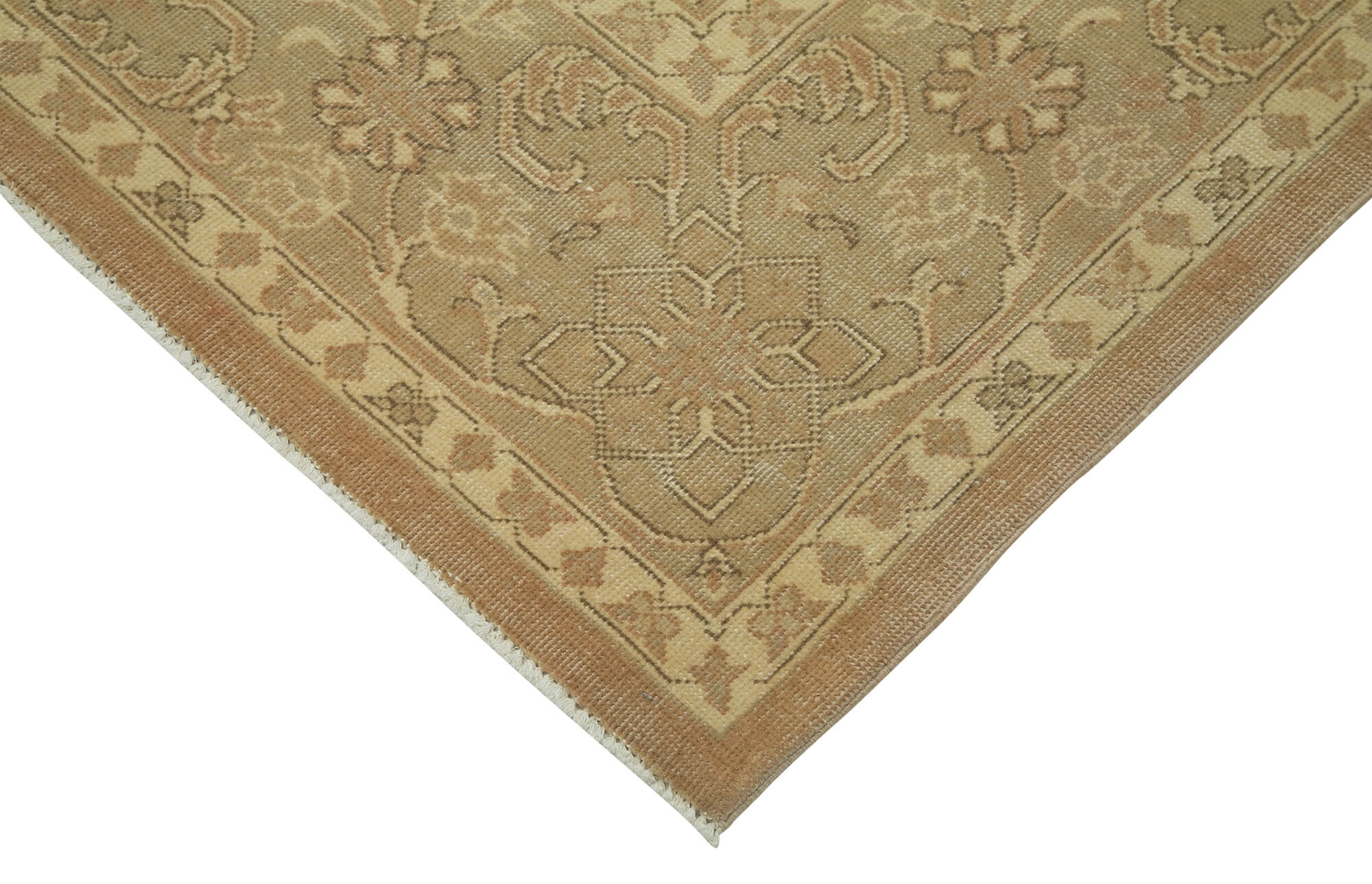 Handmade Wool Area Rug – Tebriz Classic Brown Cotton Wool Carpet 8'10''x14'8''