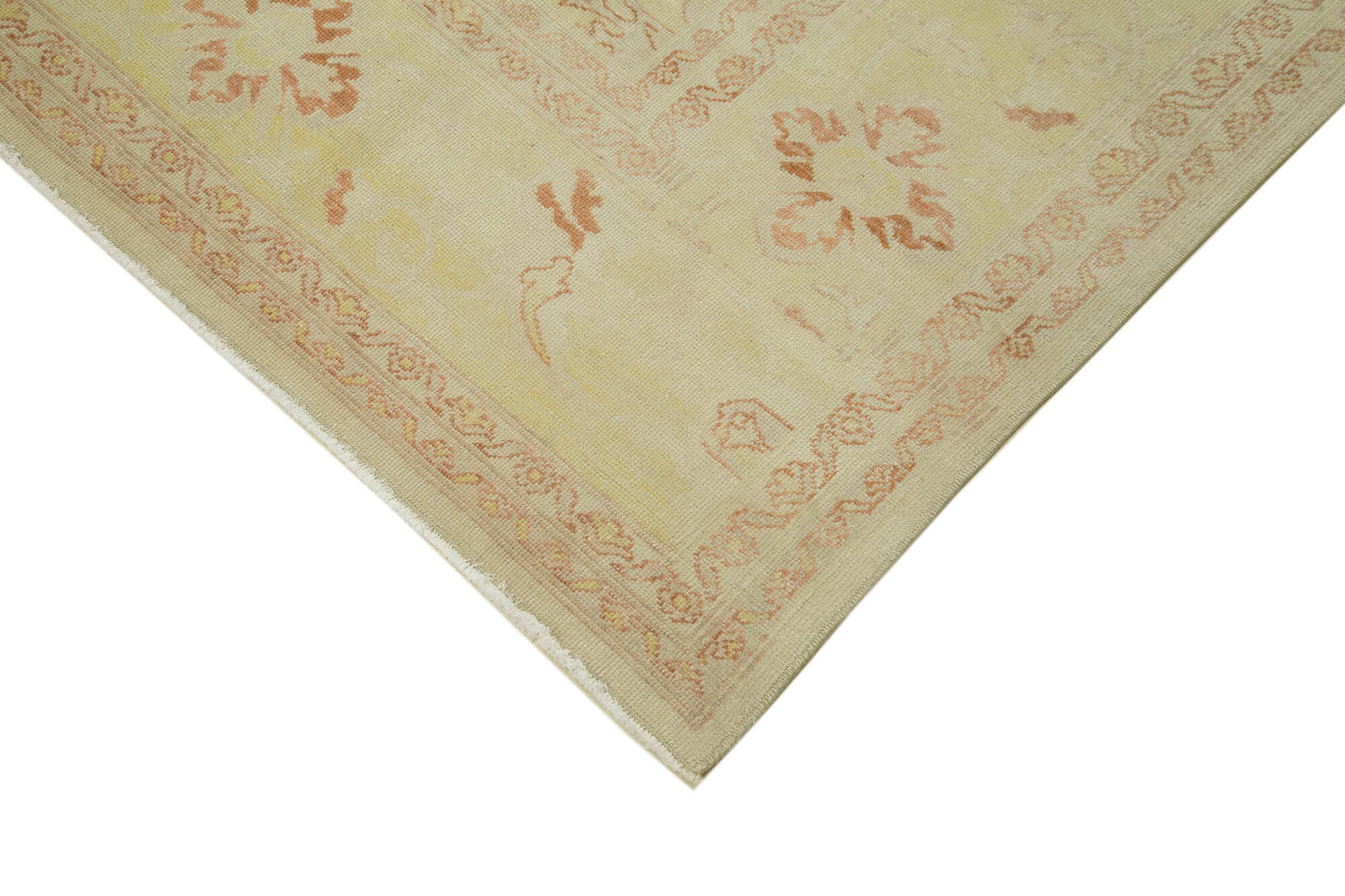 Handmade Wool Area Rug – Tebriz Classic Beige Cotton Wool Rug 8'7''x11'9''
