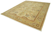 Handmade Wool Area Rug – Tebriz Classic Beige Cotton Wool Carpet 9'8"x11'7"