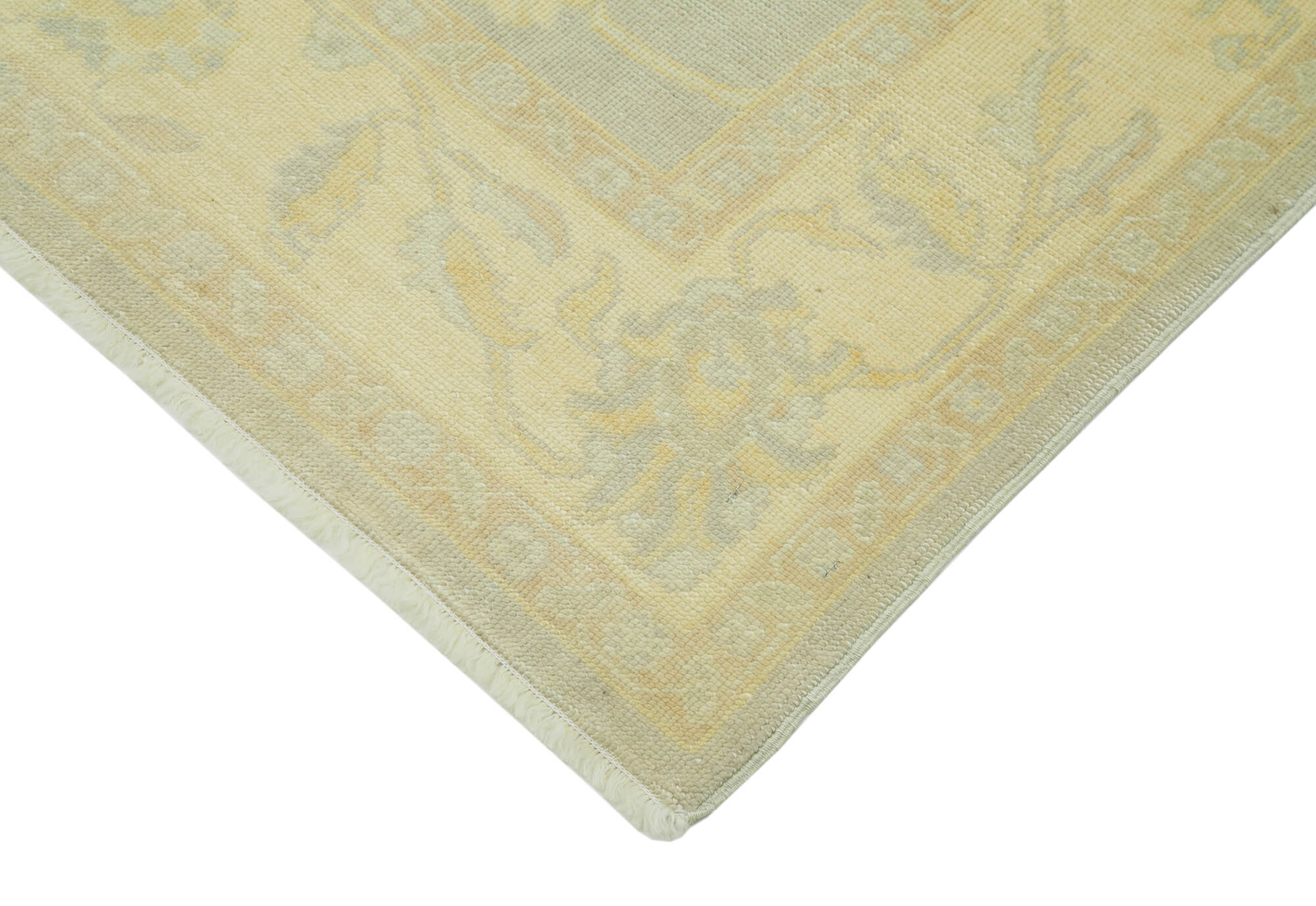 Handmade Wool Area Rug – Classic Beige Cotton Wool Rug 6'1''x8'10'' by Agacan