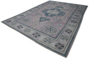 Handmade Wool Area Rug – Tebriz Purple Classic Cotton Wool Blend 9'7''x13'5''