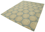 Handmade Wool Area Rug - Tebriz Classic Beige Cotton Wool Rug 8'x10'2"