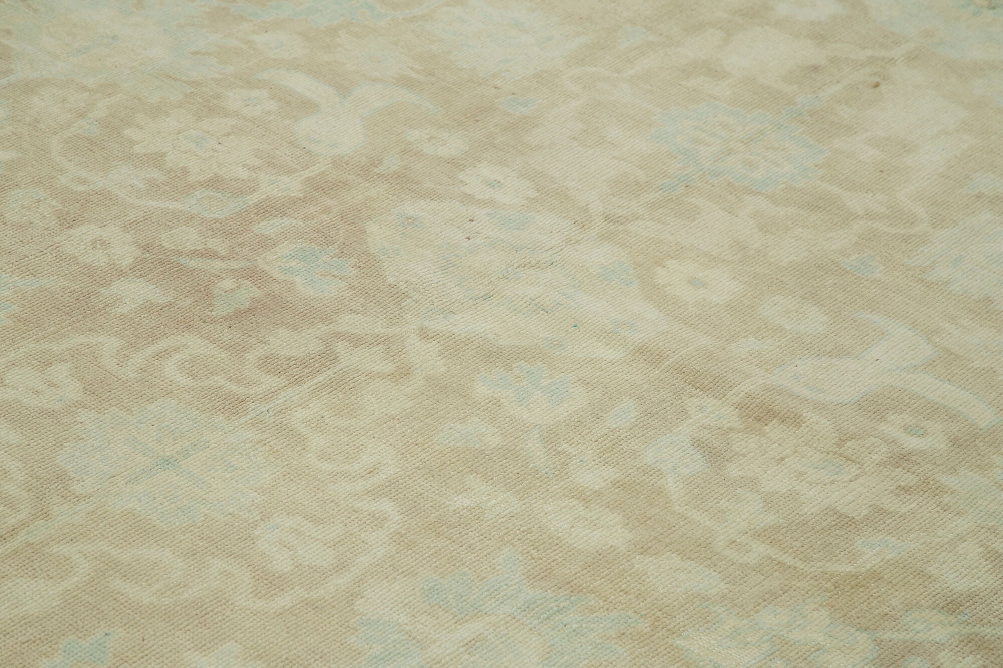 Handmade Wool Area Rug – Tebriz Classic Beige Cotton Wool Rug 7'10''x11'8''