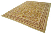 Handmade Wool Area Rug – Tebriz Classic Beige Cotton Wool Rug 8'11''x11'11''
