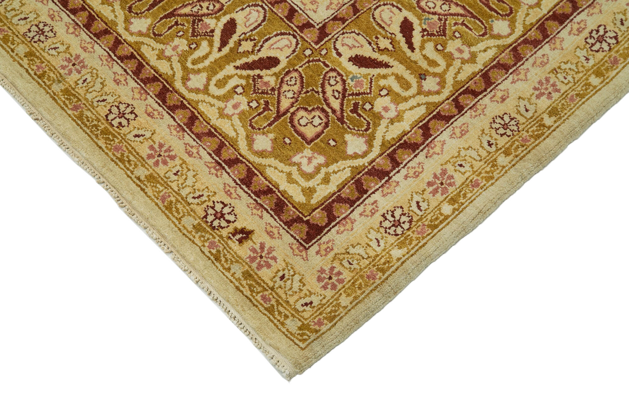Handmade Wool Area Rug – Tebriz Classic Beige Cotton Wool Rug 8'11''x11'11''