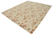Handmade Wool Area Rug – Classic Beige Cotton Wool Rug 7'10''x9'11'' | Vintage Turkish Carpet