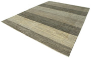Handmade Wool Area Rug - Tebriz Grey Classic Cotton Wool Carpet 8'11"x11'7"
