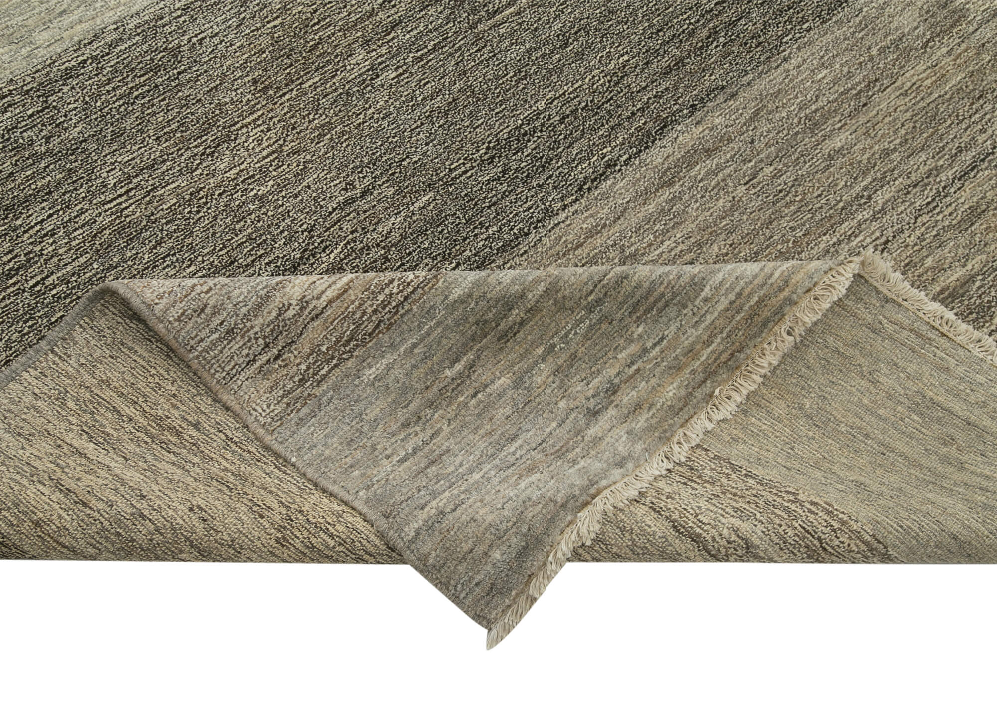 Handmade Wool Area Rug - Tebriz Grey Classic Cotton Wool Carpet 8'11"x11'7"