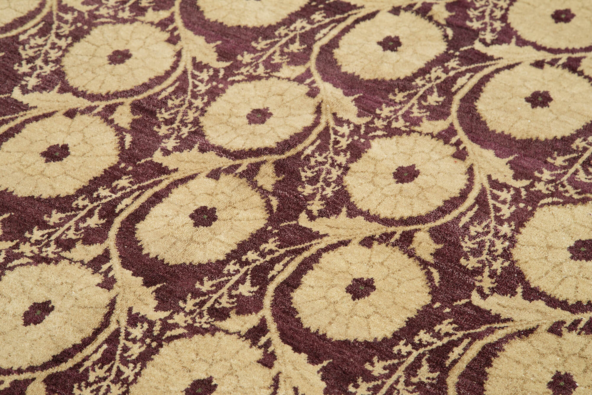 Handmade Wool Area Rug – Tebriz Beige Classic Cotton Wool Blend 7'0''x8'10''