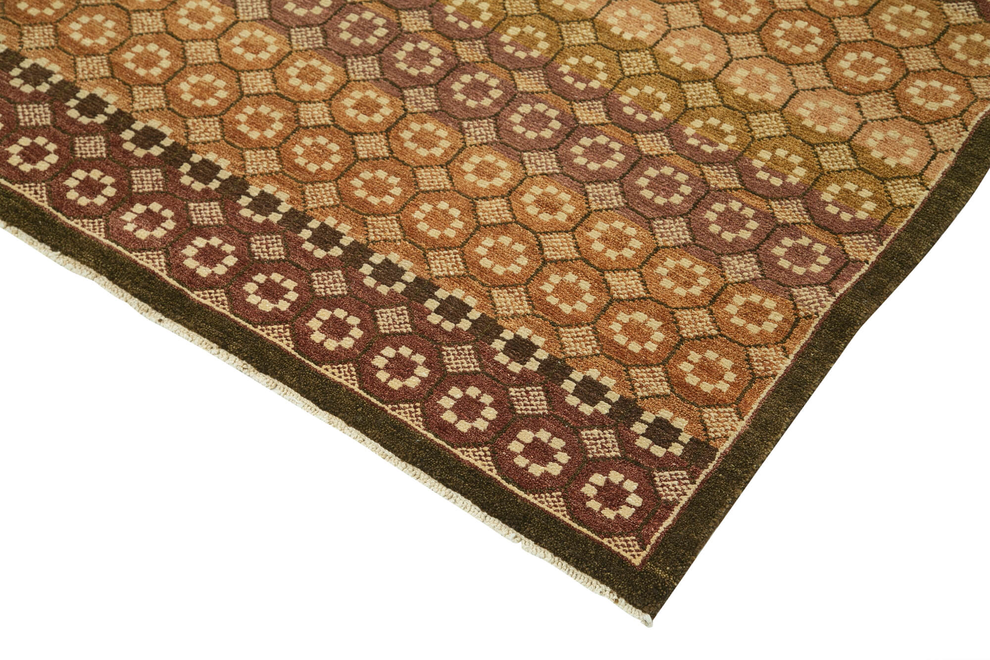 Handmade Wool Area Rug – Tebriz Red Classic Cotton Wool Hand Woven Rug 8'2''x9'11''