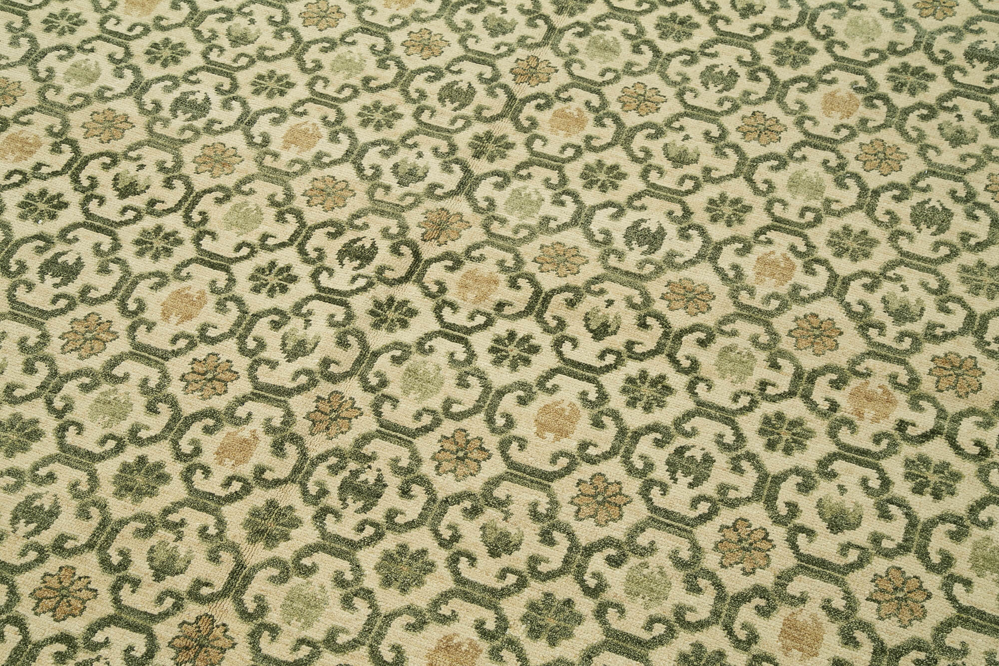 Handmade Wool Area Rug - Tebriz Classic Beige Cotton Wool Rug 8'x10' by Agacan