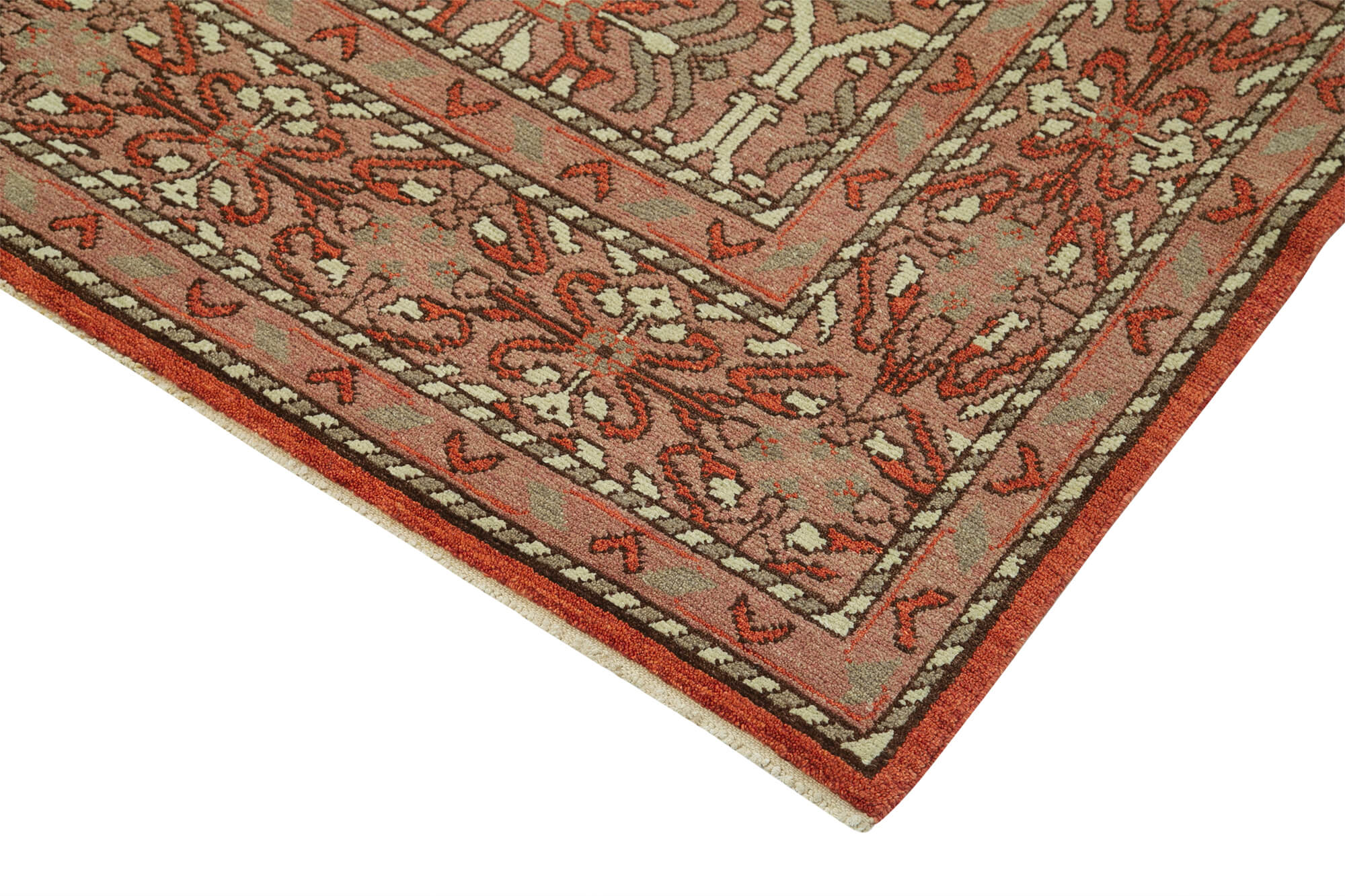 Handmade Wool Area Rug – Tebriz Classic Red Rug, Cotton Wool Carpet 7'11''x9'11''