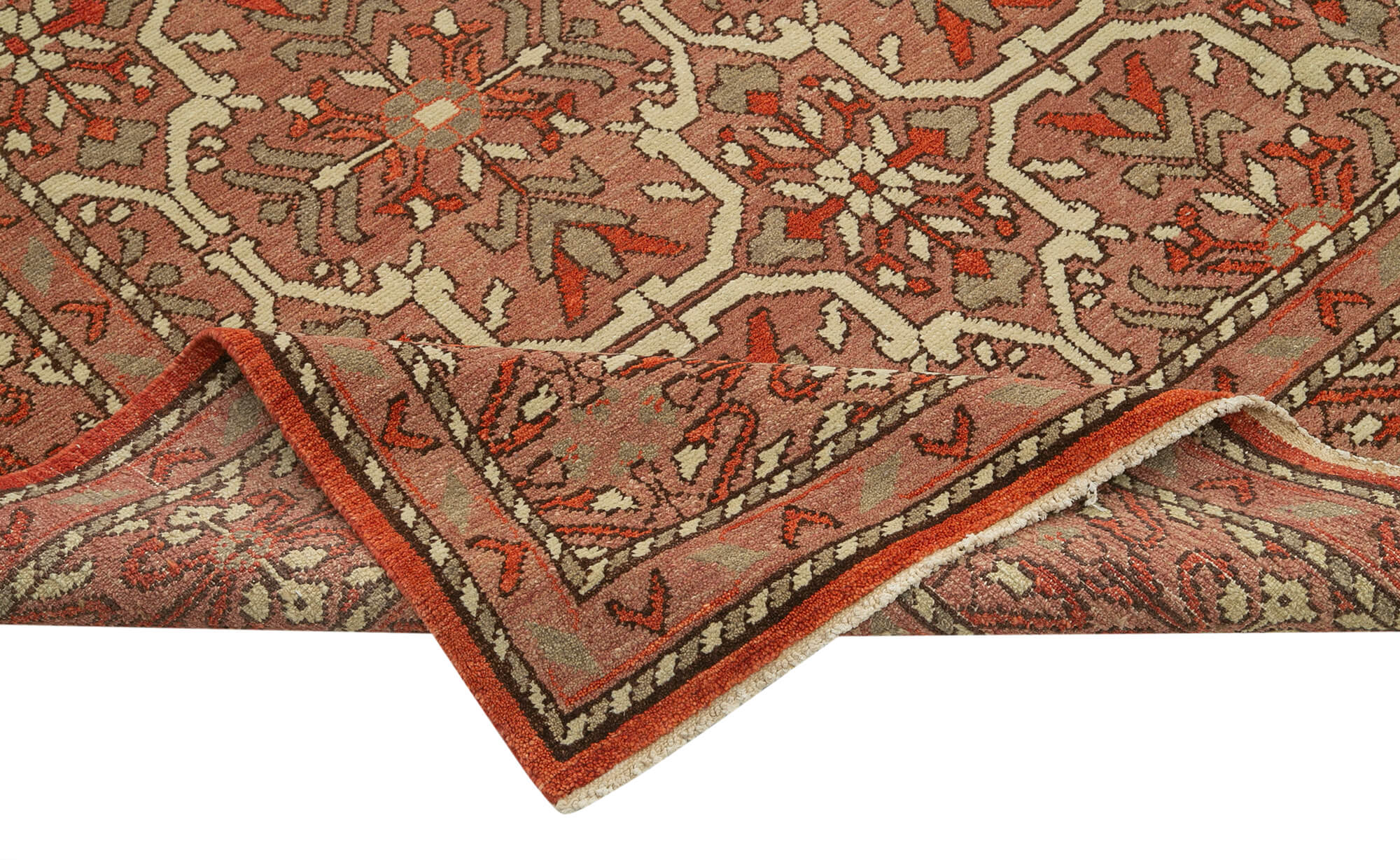 Handmade Wool Area Rug – Tebriz Classic Red Rug, Cotton Wool Carpet 7'11''x9'11''
