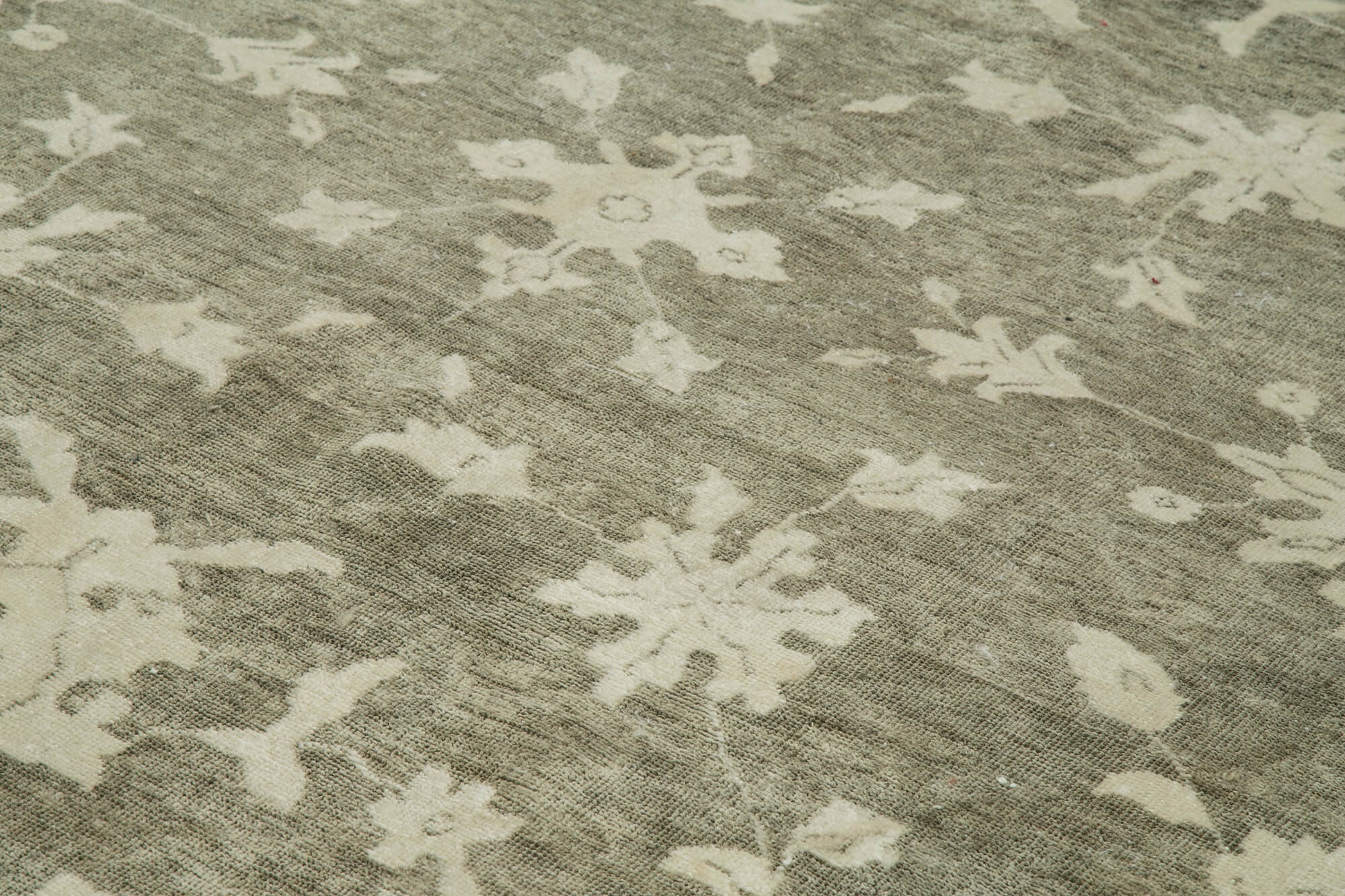 Handmade Wool Area Rug | Tebriz Vintage Hand Knotted Turkish Woven Carpet 9'4" x 13'3"