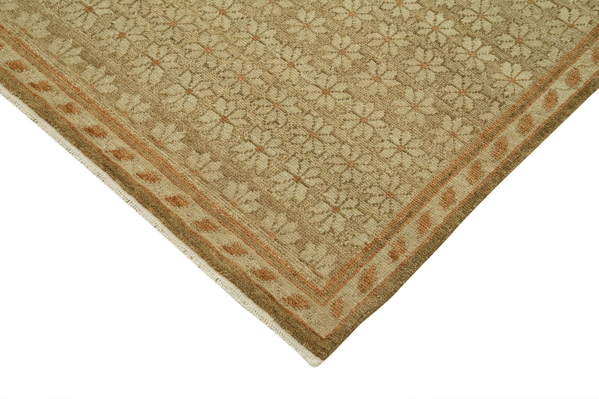 Handmade Wool Area Rug – Tebriz Classic Beige Cotton Wool Rug 8x10 Vintage Style
