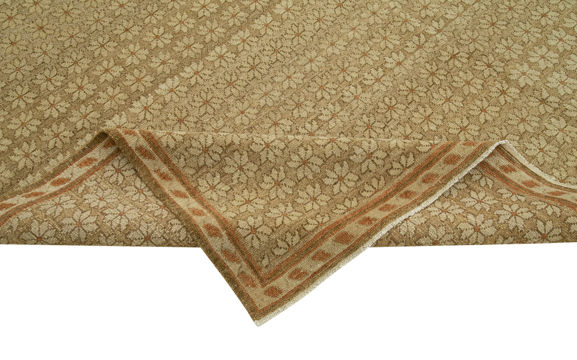 Handmade Wool Area Rug – Tebriz Classic Beige Cotton Wool Rug 8x10 Vintage Style