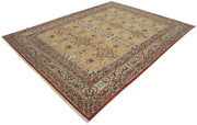 Handmade Wool Area Rug – Tebriz Red Classic 7x10 Feet Cotton Wool Rug