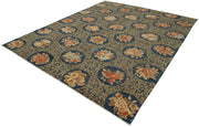 Handmade Area Rug – Tebriz Blue Classic Cotton Wool Turkish Vintage Carpet 8'x9'11''