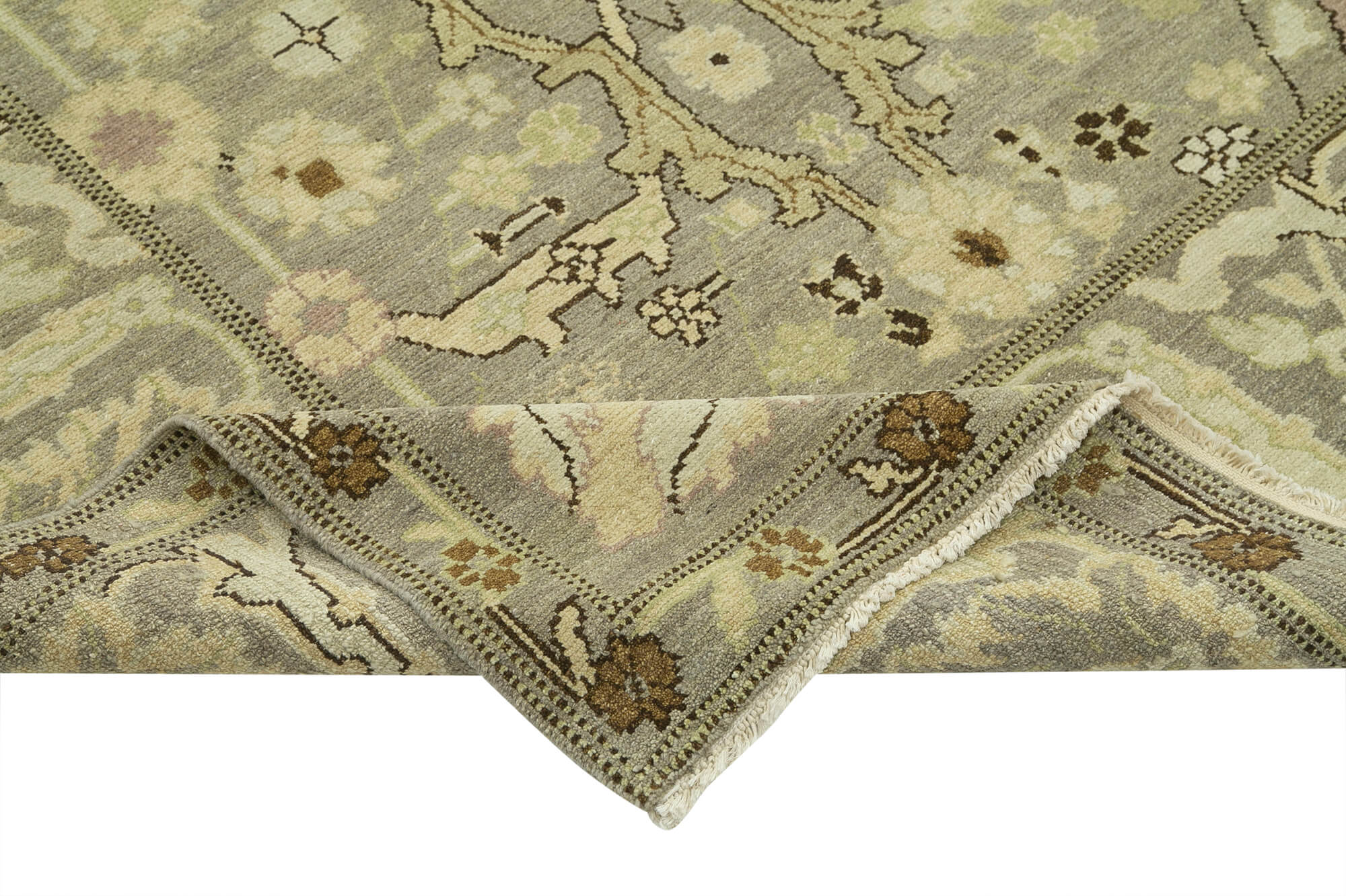 Handmade Wool Area Rug – Classic Grey Rug 7x10 Ft | Durable Cotton Wool Carpet