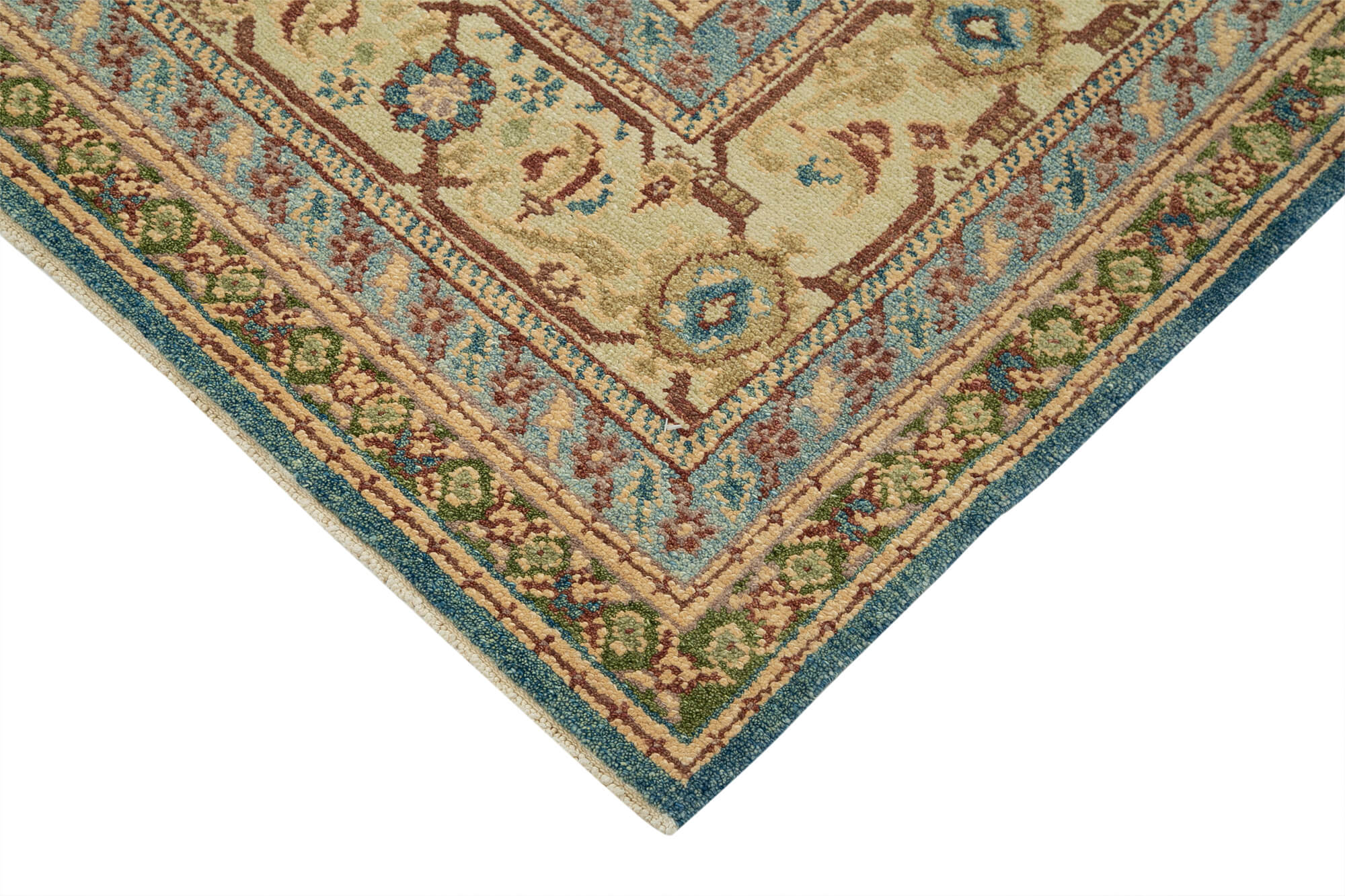 Handmade Wool Area Rug – Classic Beige Carpet Cotton Wool Rug 8'2''x9'11''