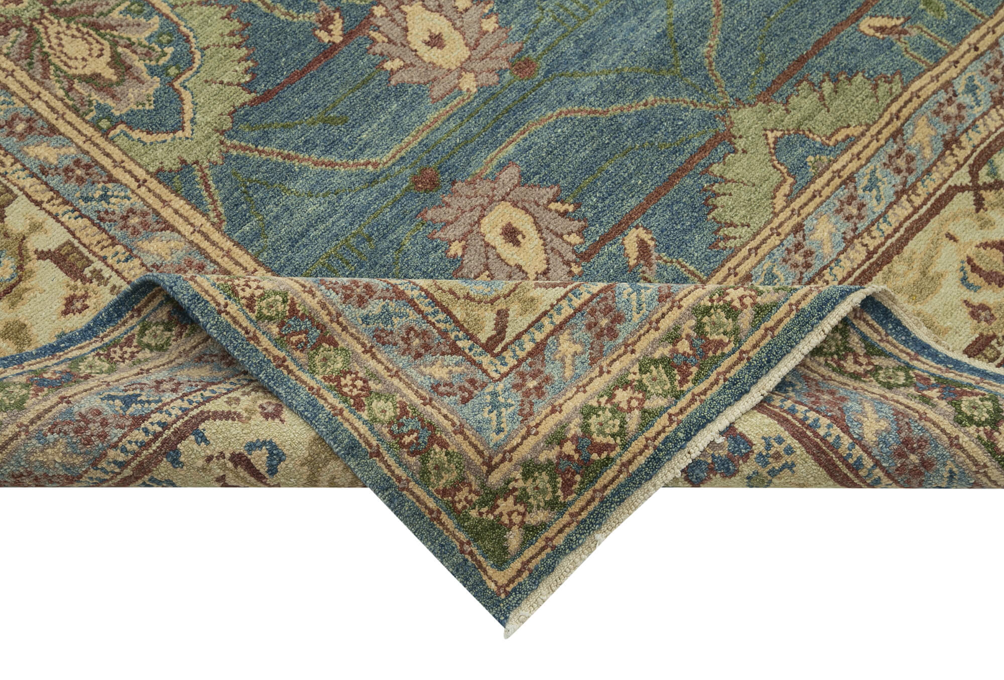 Handmade Wool Area Rug – Classic Beige Carpet Cotton Wool Rug 8'2''x9'11''