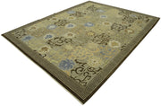 Handmade Wool Area Rug - Tebriz Brown Classic Style Rug 7'11''x10'0'' Cotton Wool