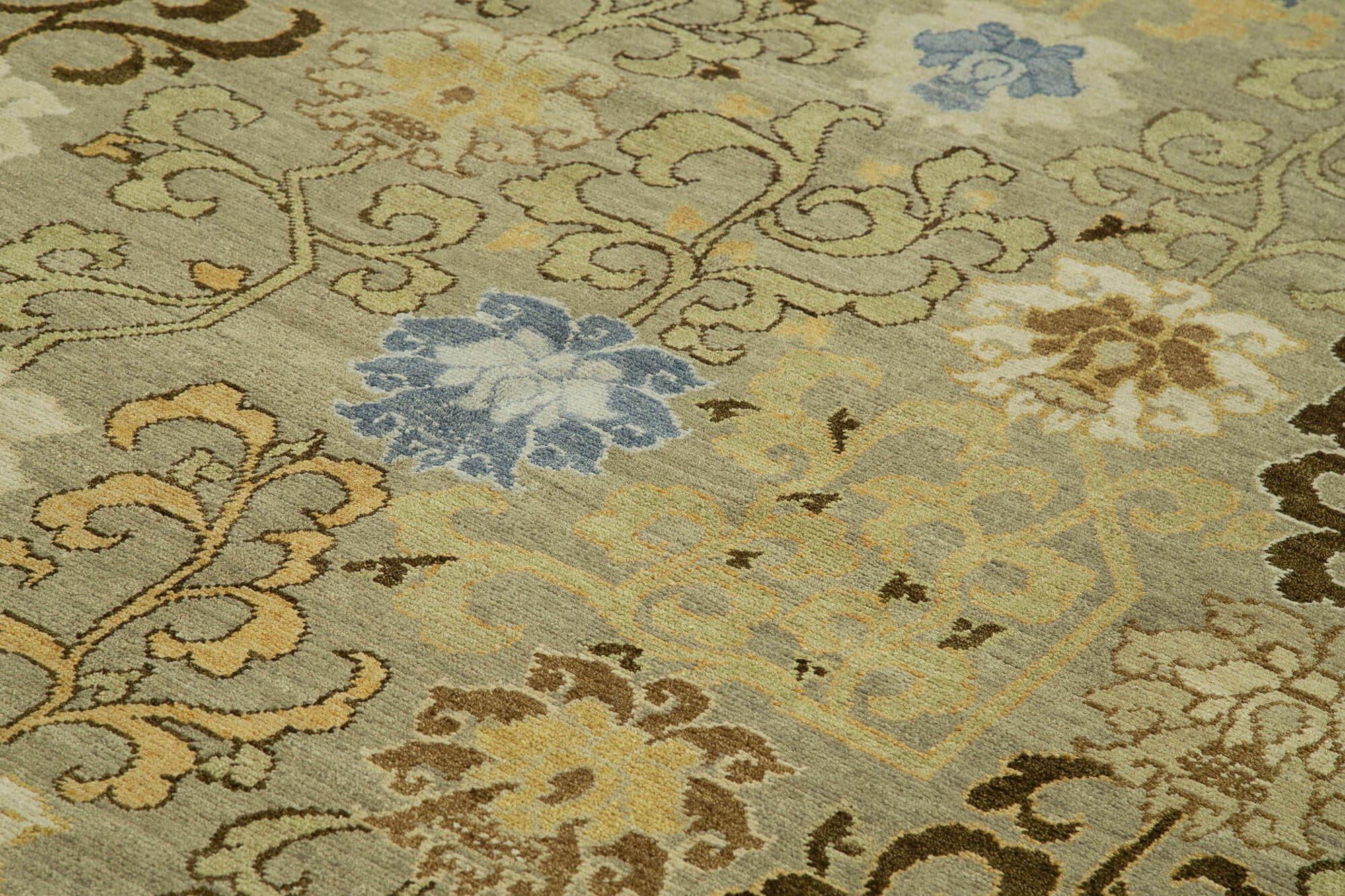 Handmade Wool Area Rug - Tebriz Brown Classic Style Rug 7'11''x10'0'' Cotton Wool