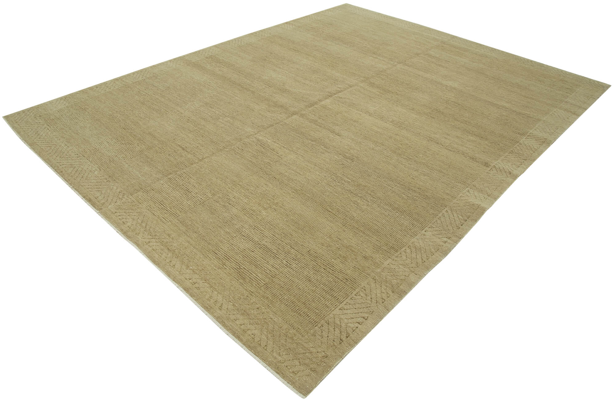 Handmade Wool Area Rug – Classic Cotton Rug | Vintage Turkish Carpet Beige 7'10''x10'