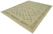 Handmade Wool Area Rug – Tebriz Beige Classic Cotton Wool Rug 8'0''x9'10'' by Agacan