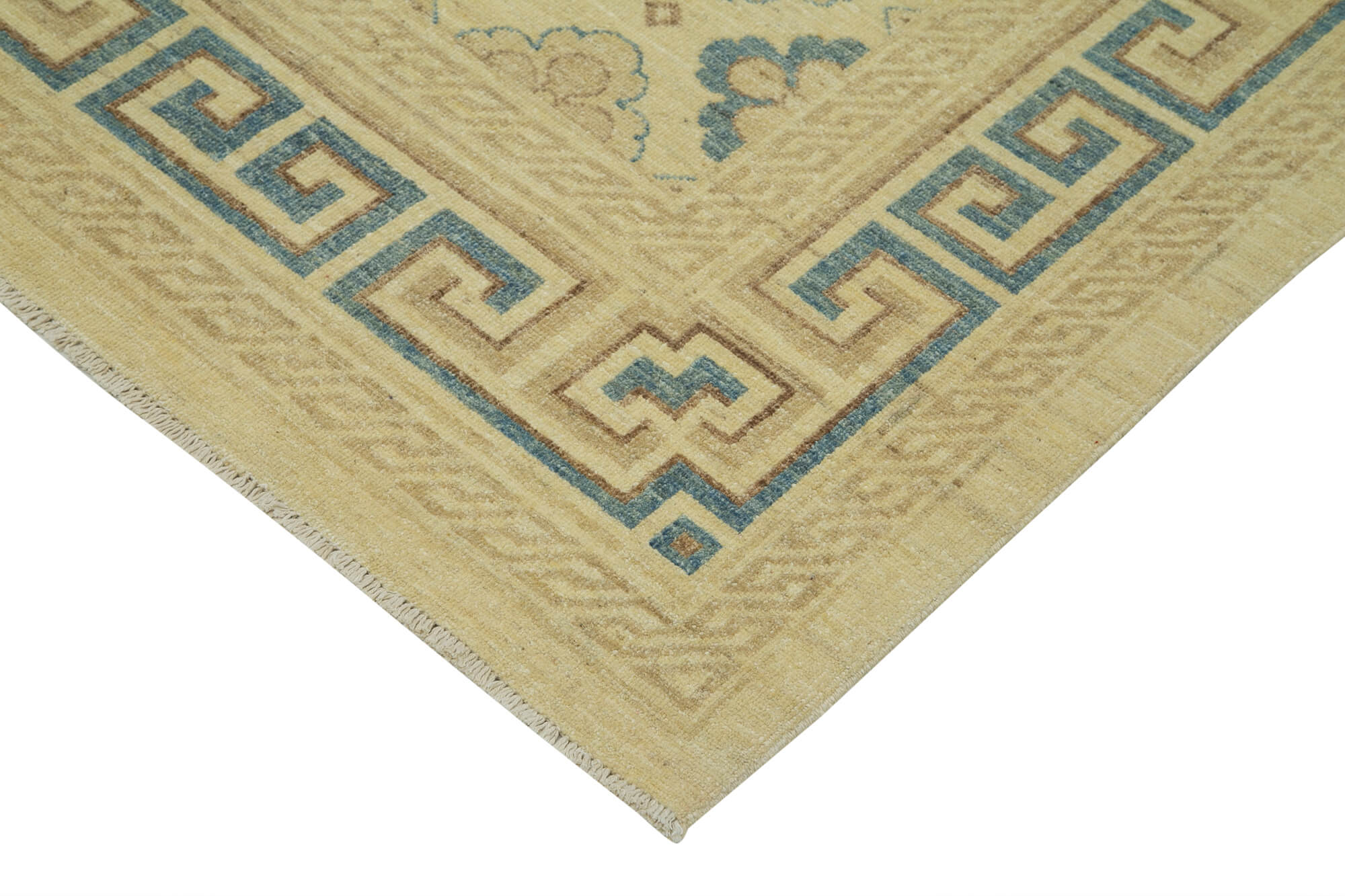 Handmade Wool Area Rug – Tebriz Beige Classic Cotton Wool Rug 8'0''x9'10'' by Agacan
