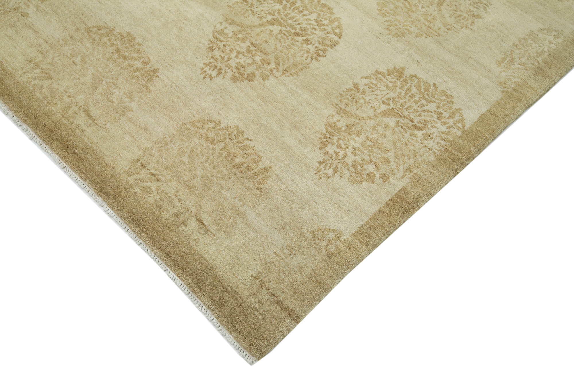 Handmade Wool Area Rug – Classic Beige 5'11''x8'7'' Cotton Wool Rug, Vintage Turkish Carpet