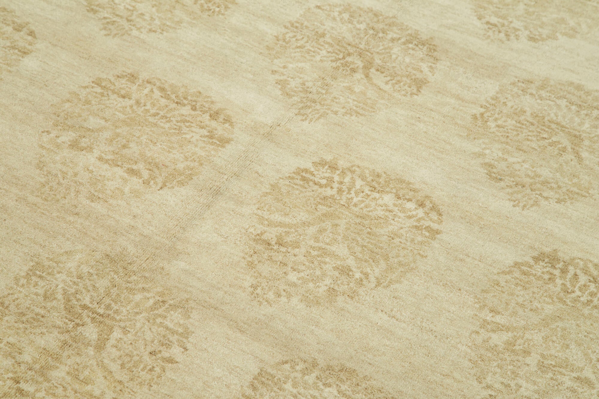 Handmade Wool Area Rug – Classic Beige 5'11''x8'7'' Cotton Wool Rug, Vintage Turkish Carpet