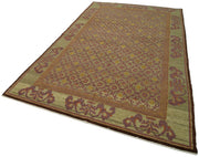 Handmade Wool Area Rug – Tebriz Classic Green Cotton Wool Rug 6'x9'11''